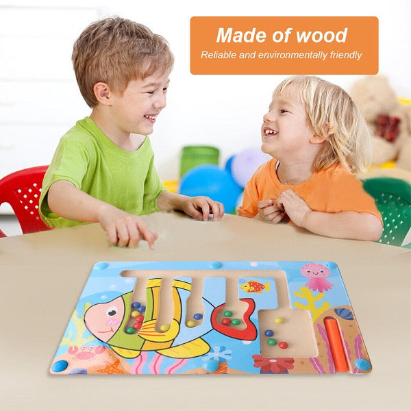 Game Wooden Puzzle Activity Board (Fish)