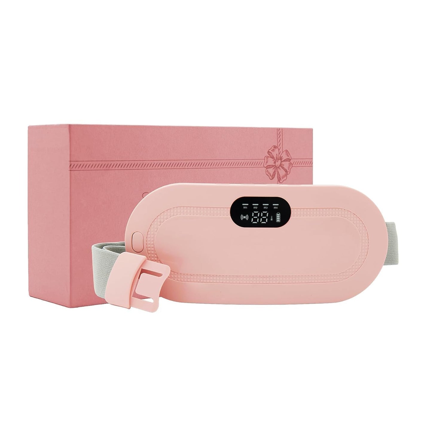 Electric Period Cramp Massager Vibrating Heating Belt for Menstrual Waist Stomach Abdominal Warm Palace Belt