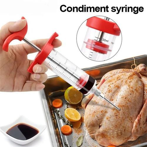 Stainless Steel BBQ Meat Marinade Flavor Seasoning Injector Needle