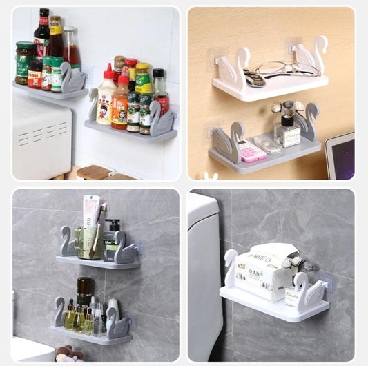 Swan Shaped Adhesive Wall sticking Shelf