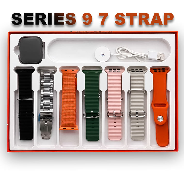 7 in 1 Series 9 watch with 7 straps