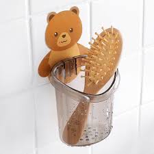 Bear Toothbrush Holder Cup Wall Mounted